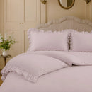 pure serenity lavender purple ruffle bedding set romantic