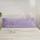 purple textured faux fur body pillow cover rippled pattern