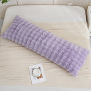 purple textured faux rabbit fur body pillowcase aesthetic decor