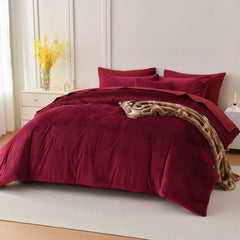 red velvet comforter set king size