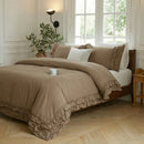 romantic french ruffle duvet cover angled shot