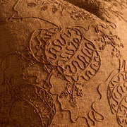 rope embroidery pumpkin throw pillow cover cinnamon pumpkin tonal rope embroidery detail