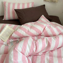 rose bold striped pillow shams decorative bedding