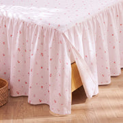 rosewick garden floral bed skirt pink split corner detail