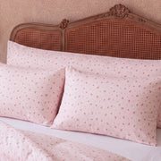 rosewick garden floral pillowcases blush pink vintage headboard pillow pair