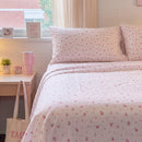 rosewick garden floral sheet set pink bedroom desk setup