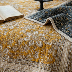 rustic patchwork jacquard blanket fringe detail