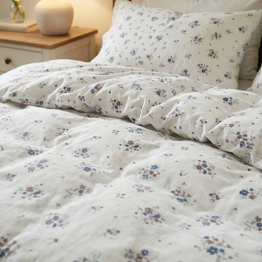 sage green ditsy floral quilt set cottagecore bedroom decor