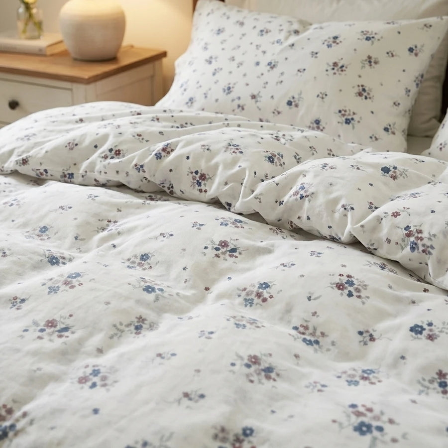 sage green ditsy floral quilt set cottagecore bedroom decor