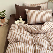 sanctuary classic stripe duvet cover set tan pin main