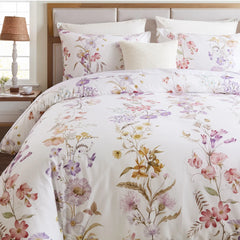 Wide shot of the comforter set showing the full bedroom scene
