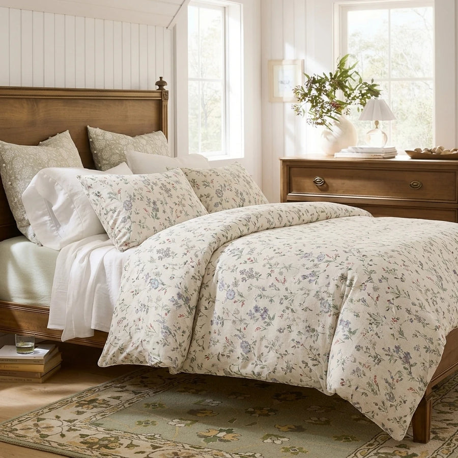 secret garden sprig comforter set botanical sage green bedding main