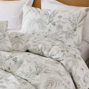 serene sage botanical duvet cover internal corner ties detail