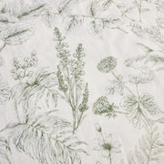 serene sage botanical fabric flat lay print