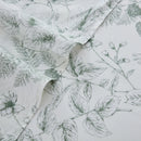 serene sage botanical fabric texture close up sketch print