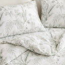 serene sage botanical pillowcases close up shabby chic