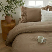 shabby chic frilled pillow sham detail vintage french bedding