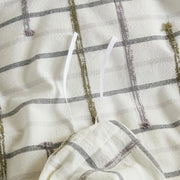 slate horizon linear duvet cover interior corner ties detail