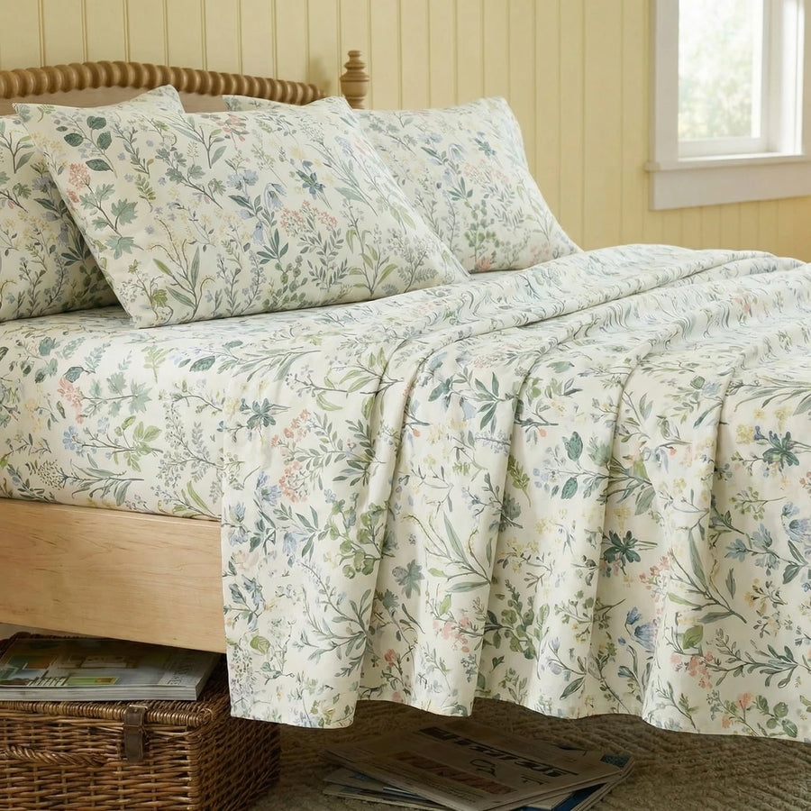 soft breathable 100 cotton enchanted spring botanical fabric