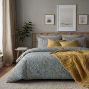 soft breathable cotton blue paisley bedding set timeless design