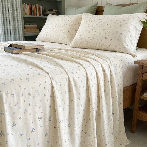 soft breathable cotton wildflower sheets modern farmhouse style
