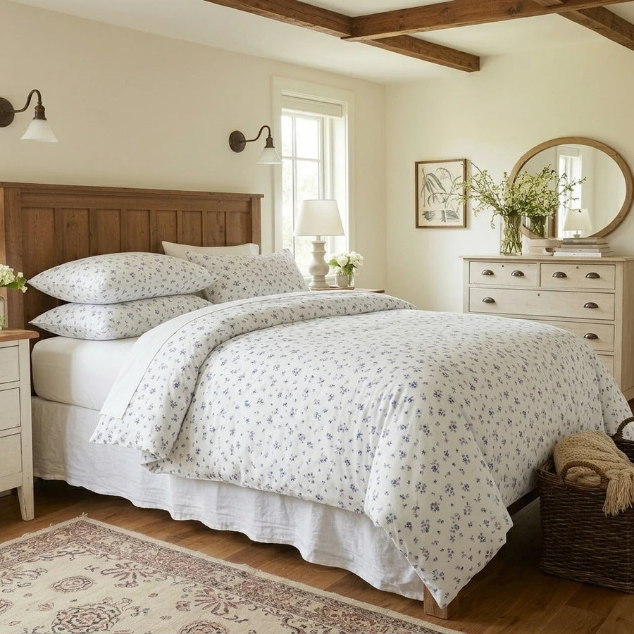 soft breathable ditsy floral comforter shabby chic home styling