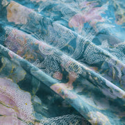 soft breathable peacock dream impressionist quilt cover fabric