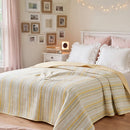 solace yarn dyed quilt butter solace multi stripe pink curtain gallery wall