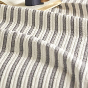 solace yarn dyed quilt charcoal solace stripe texture close up