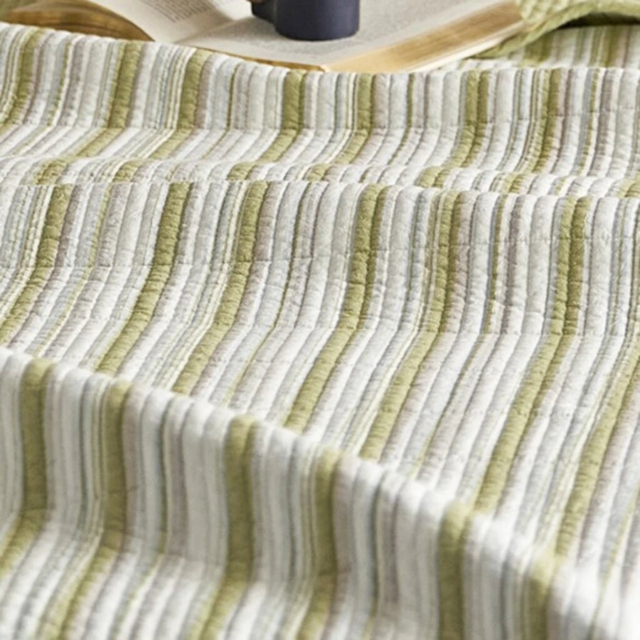 solace yarn dyed quilt sage solace stripe texture close up