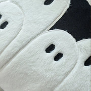 spooky season lumbar throw pillow cover ghost parade plush texture close up
