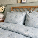 sprigged blue 3 piece duvet cover set folded shabby chic bedding
