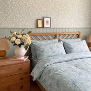 sprigged blue duvet cover set light blue floral bedding bedroom decor