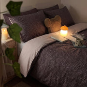 starlit bloom duvet cover set cozy mushroom lamp bedroom scene