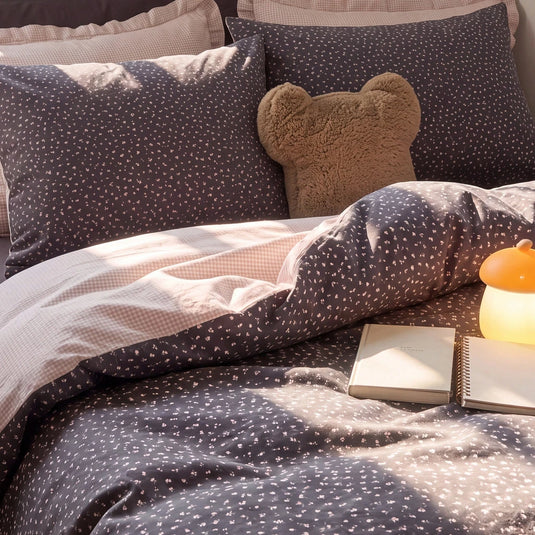 starlit bloom duvet cover set sunlit pillow stack scene