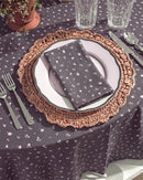starlit bloom napkin folded on plate top view