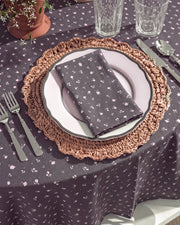 starlit bloom napkin folded on plate top view