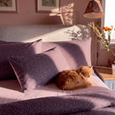 starlit bloom pillowcases charcoal pink floral gingham pillow sham
