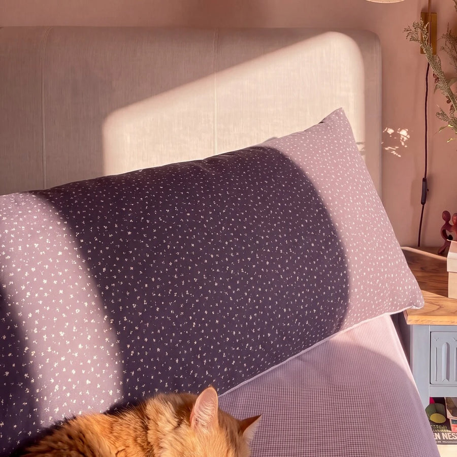 starlit bloom pillowcases charcoal pink floral set gallery wall bedroom