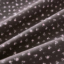 starlit bloom shower curtain charcoal grey pink floral fabric texture
