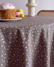 starlit bloom tablecloth fabric print detail