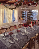 starlit bloom tablecloth holiday table setting
