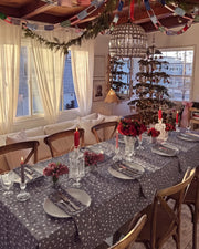 starlit bloom tablecloth holiday table setting