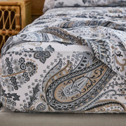 sterling heritage paisley botanical print cotton fabric texture