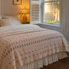 storybook lane tartan jacquard blanket texture