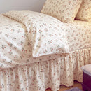 strawberry bramble bed skirt ivory duvet cover blue plaid stool