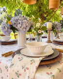 strawberry bramble cloth napkins outdoor dining tabl