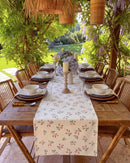 strawberry bramble table runner outdoor dining decor