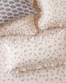 strawberry cottage ruffle pillowcases ditsy floral print detail