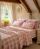 strawberry sundae nostalgic plaid sheet set vintage cottage bedroom